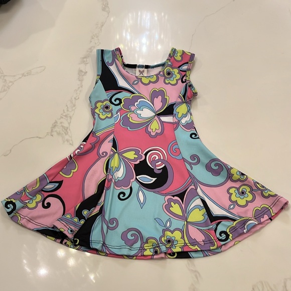 💕HP💕Social Butterfly fit and flare tank dress toddler girl - Picture 2 of 9